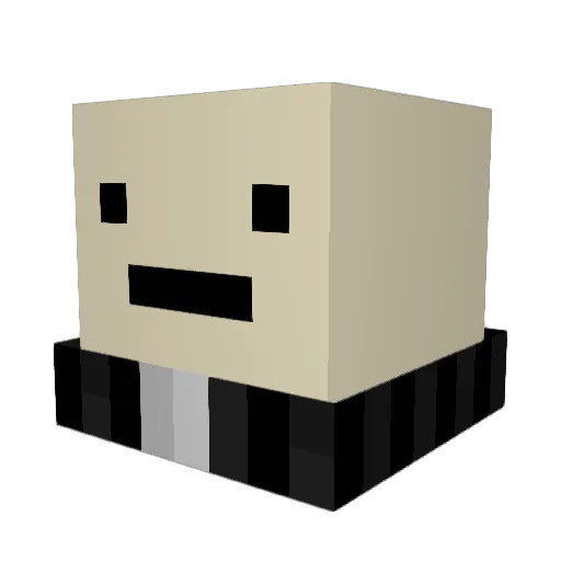 Szubus Minecraft avatar head, 3D render