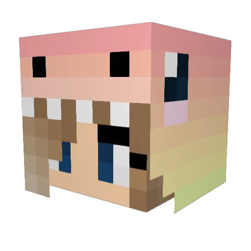 SzyLexPL Minecraft avatar head, 3D render