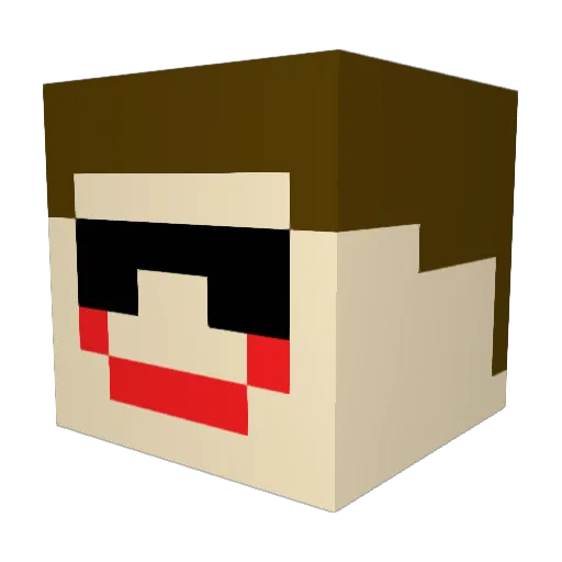 Szybkimiro Minecraft avatar head, 3D render