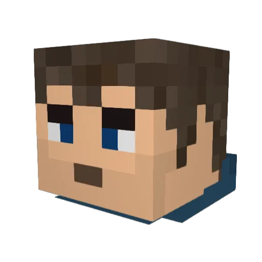 Szycu Minecraft avatar head, 3D render