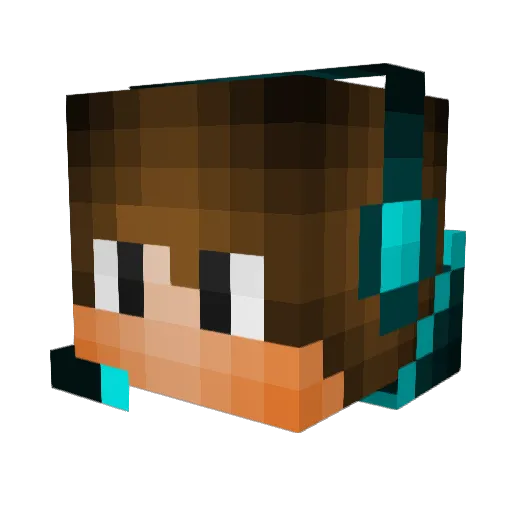 Szymbak Minecraft avatar head, 3D render