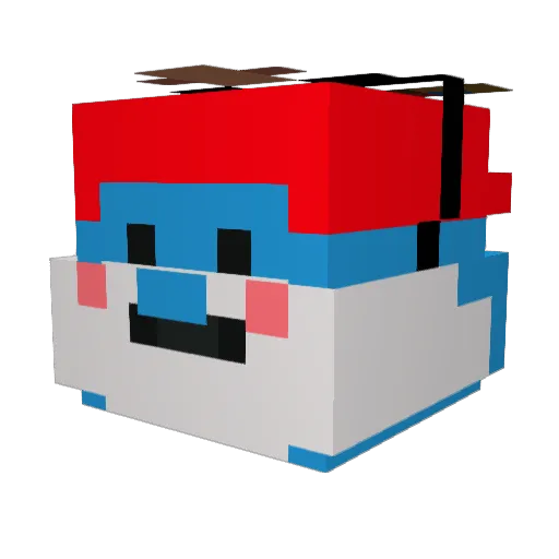 Szymbelek Minecraft avatar head, 3D render