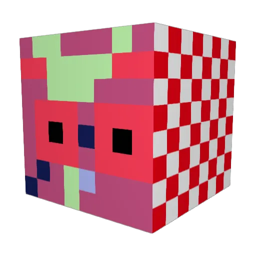 Szymbobe Minecraft avatar head, 3D render