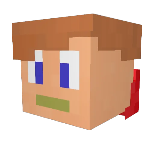 SzymoniakX Minecraft avatar head, 3D render