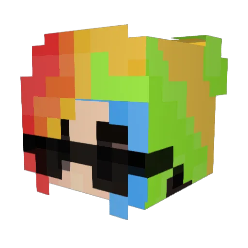 Szynixx Minecraft avatar head, 3D render