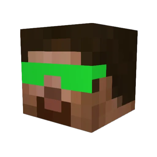 SzzL_ Minecraft avatar head, 3D render