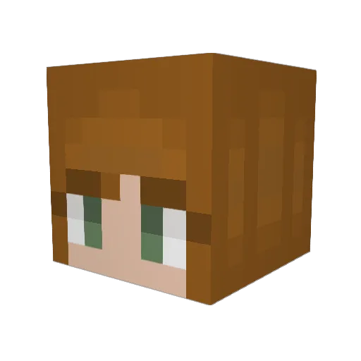T00thpast3 Minecraft avatar head, 3D render