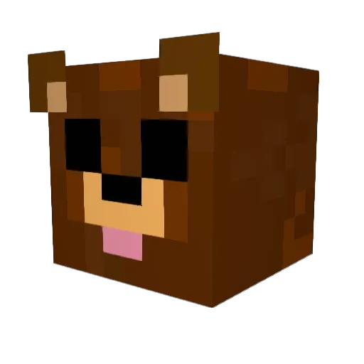 T045TIE Minecraft avatar head, 3D render
