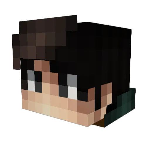 T05I Minecraft avatar head, 3D render