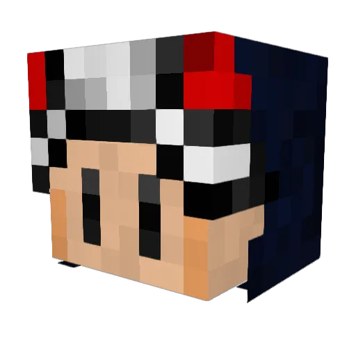 T0AD Minecraft avatar head, 3D render