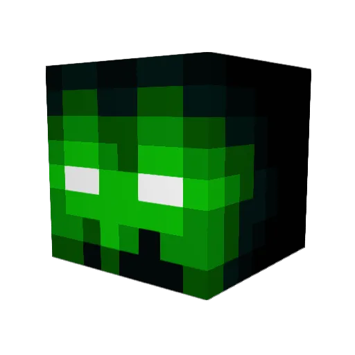 T0B187 Minecraft avatar head, 3D render