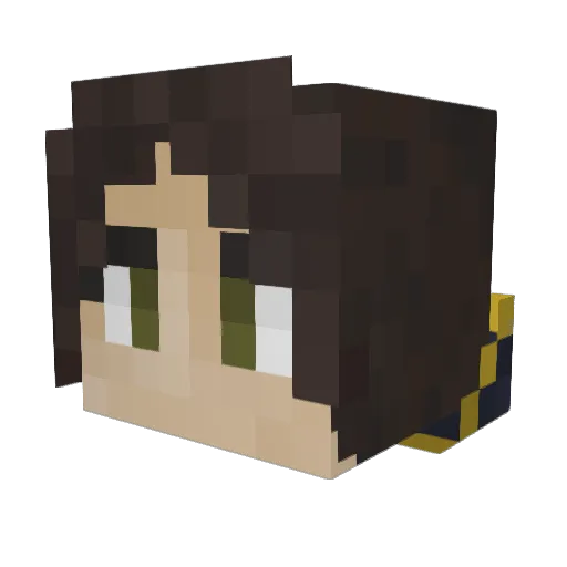 T0HVELI Minecraft avatar head, 3D render