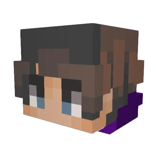 T0MBSY Minecraft avatar head, 3D render