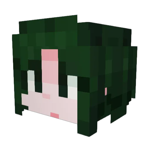 T0N_61B Minecraft avatar head, 3D render