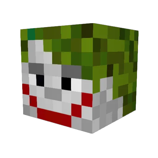 T0PGEAR Minecraft avatar head, 3D render