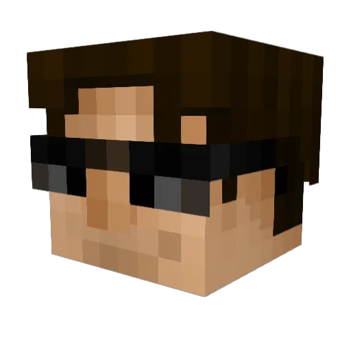 T0PPER_LP Minecraft avatar head, 3D render