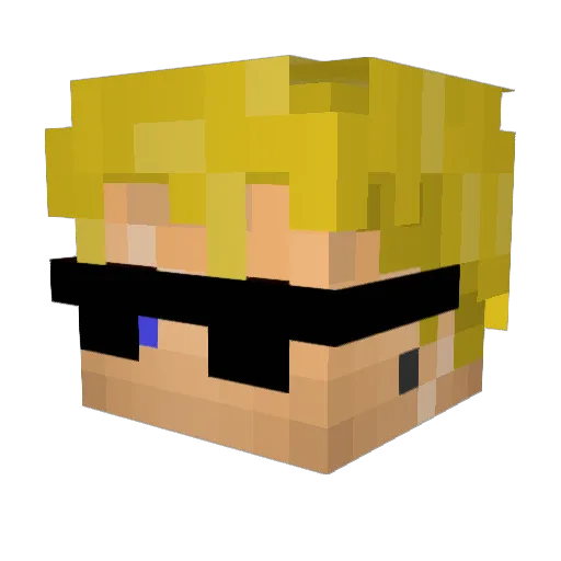 T0RTUPITUCO Minecraft avatar head, 3D render