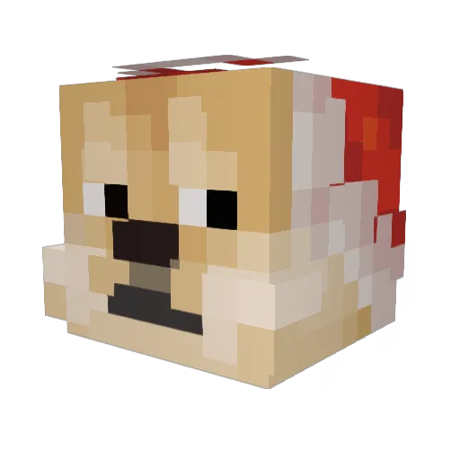 T0Tr Minecraft avatar head, 3D render