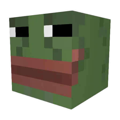T0ZAi Minecraft avatar head, 3D render