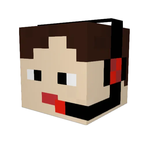 T0astHD Minecraft avatar head, 3D render