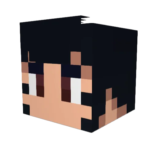 T0astiez Minecraft avatar head, 3D render