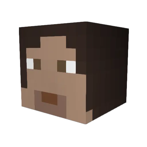 T0bb3l Minecraft avatar head, 3D render