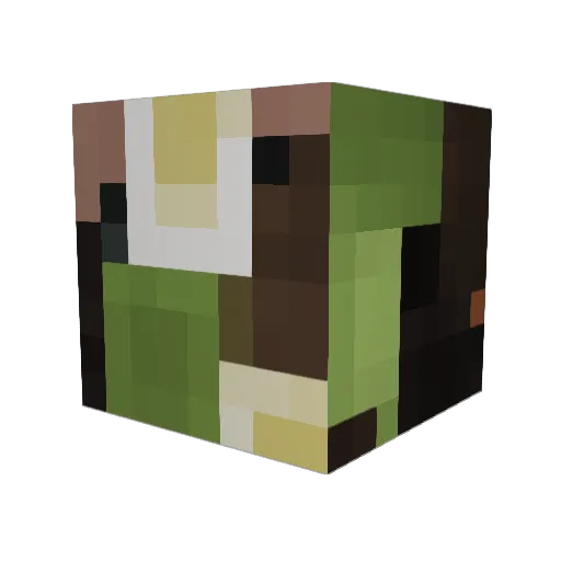 T0biii Minecraft avatar head, 3D render
