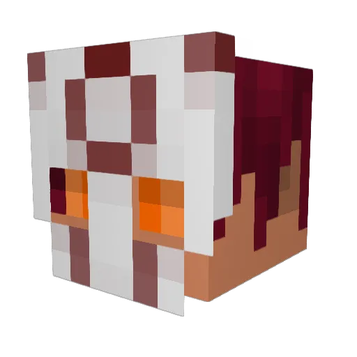 T0fffee Minecraft avatar head, 3D render