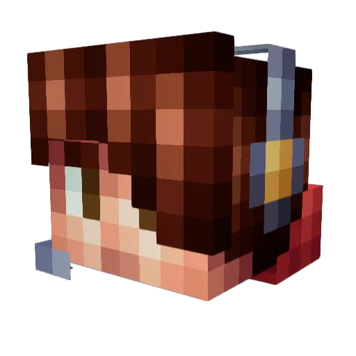 T0kky Minecraft avatar head, 3D render