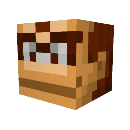 T0maate Minecraft avatar head, 3D render