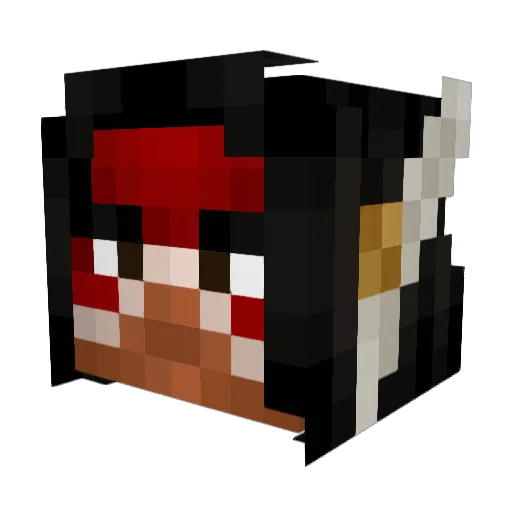 T0mha Minecraft avatar head, 3D render