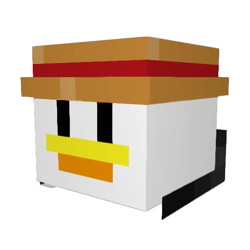 T0satti Minecraft avatar head, 3D render