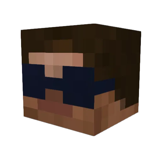 T0wns Minecraft avatar head, 3D render