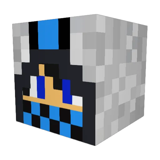 T101Slicer Minecraft avatar head, 3D render