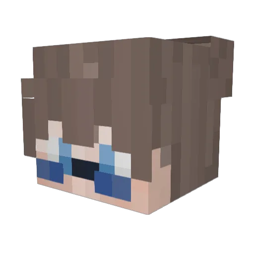 T10708 Minecraft avatar head, 3D render