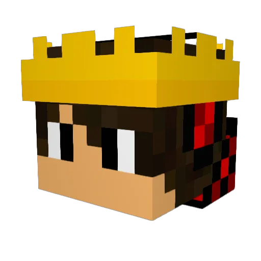 T109 Minecraft avatar head, 3D render