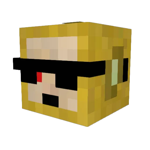 T1456 Minecraft avatar head, 3D render