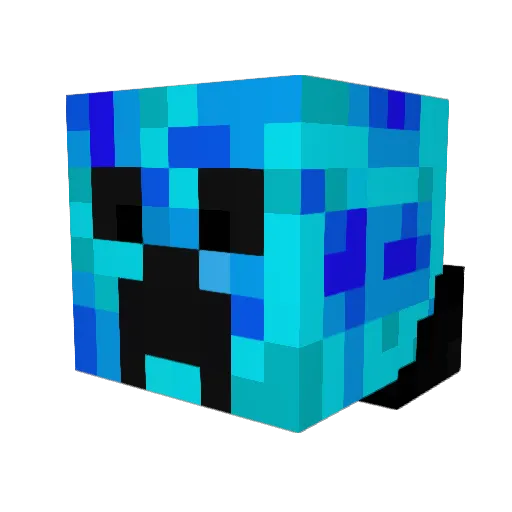 T14G0_F4B Minecraft avatar head, 3D render
