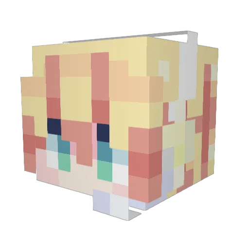 T164_0001 Minecraft avatar head, 3D render
