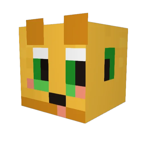 T1ANY Minecraft avatar head, 3D render