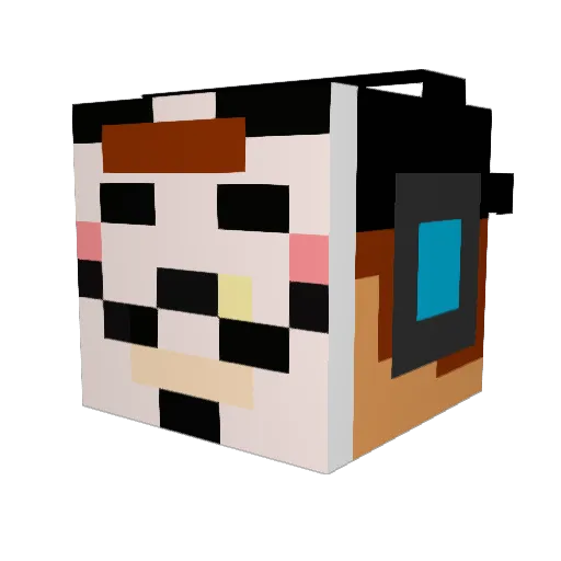 T1GHACK1 Minecraft avatar head, 3D render