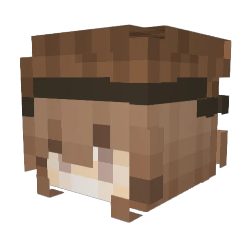 T1LBU Minecraft avatar head, 3D render