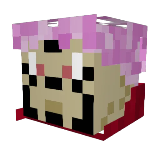 T1M2709 Minecraft avatar head, 3D render