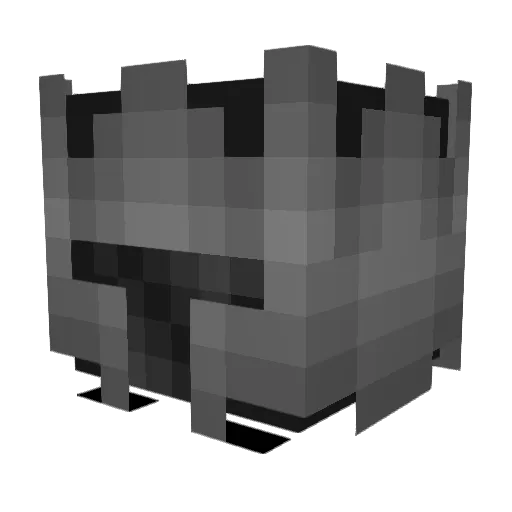 T1M43 Minecraft avatar head, 3D render
