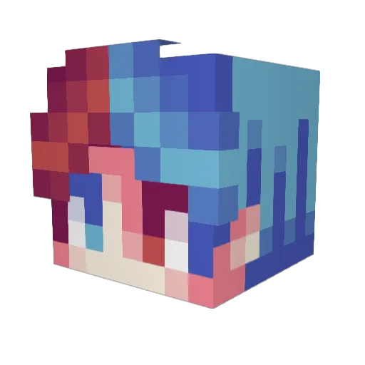 T1MAXNEW Minecraft avatar head, 3D render