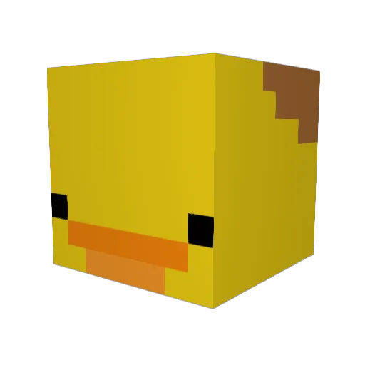 T1MME02 Minecraft avatar head, 3D render