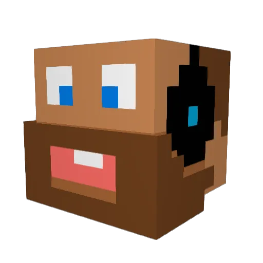 T1MR7 Minecraft avatar head, 3D render