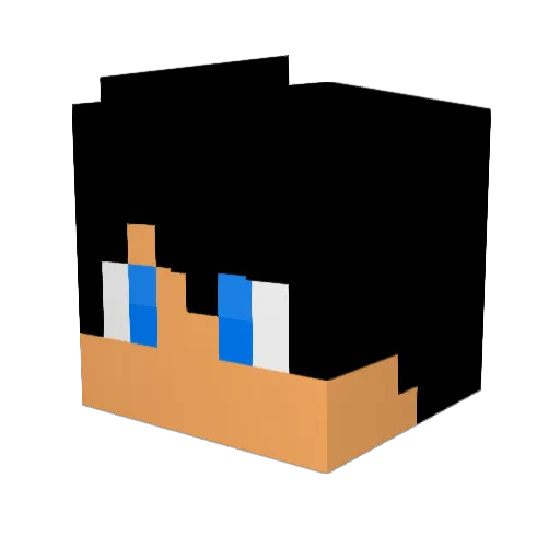 T1XT3R Minecraft avatar head, 3D render
