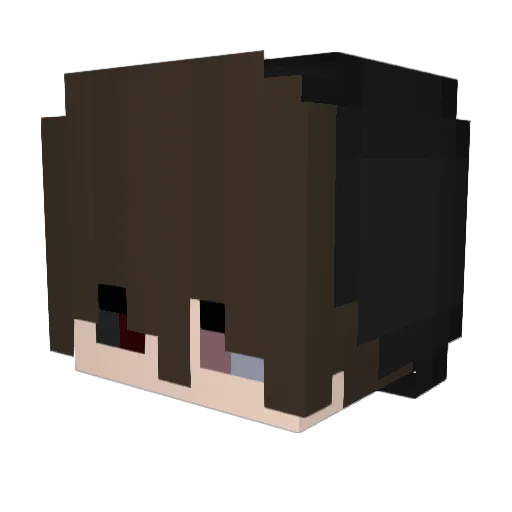 T1XTC Minecraft avatar head, 3D render