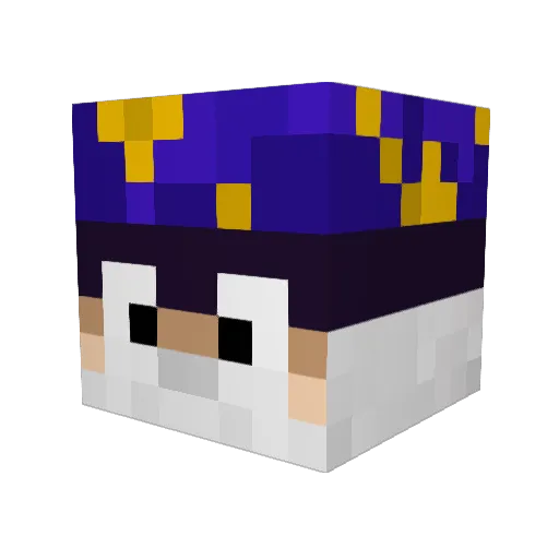 T1deP0d Minecraft avatar head, 3D render
